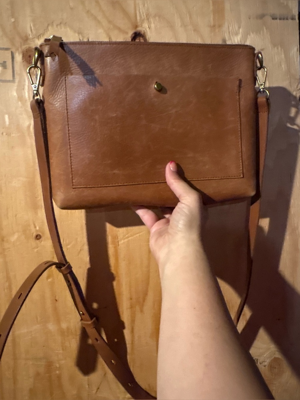 Madewell Classic Brown Leather Crossbody Bag
